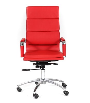 Компьютерное кресло CHAIRMAN 750 экокожа красная в Губкинском - изображение 1